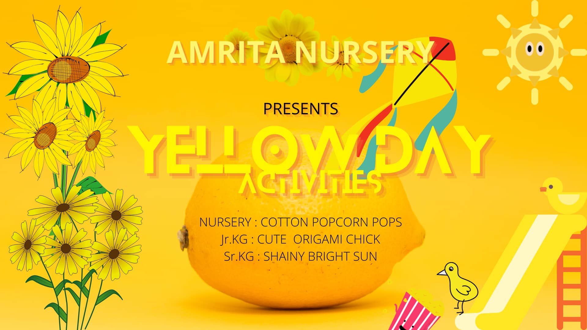yellow day celebration circular to parents